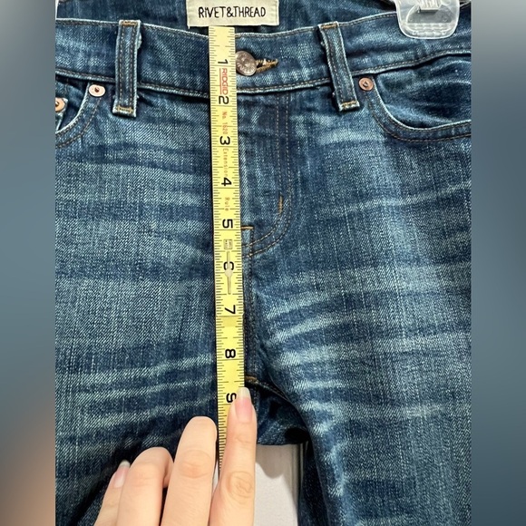 Rivet & Thread / Madewell Women’s Blue Denim Slim Distressed Jeans - Picture 9 of 9